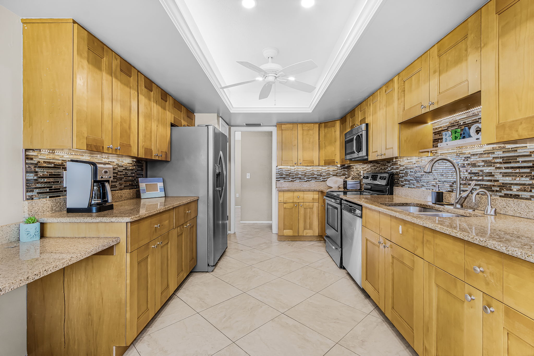 Kitchen with generous cabinetry