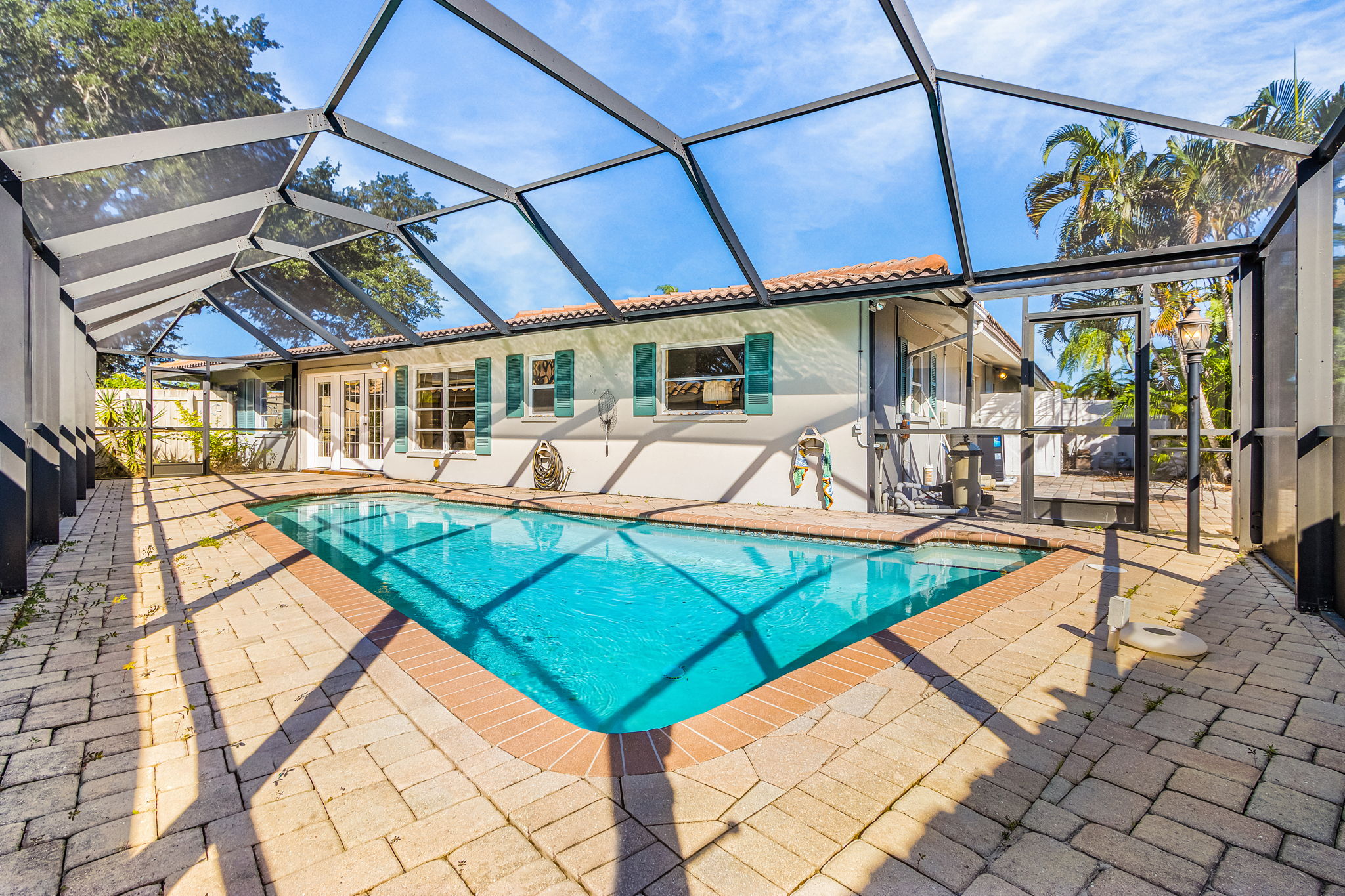 Private swimming pool and screened lanai